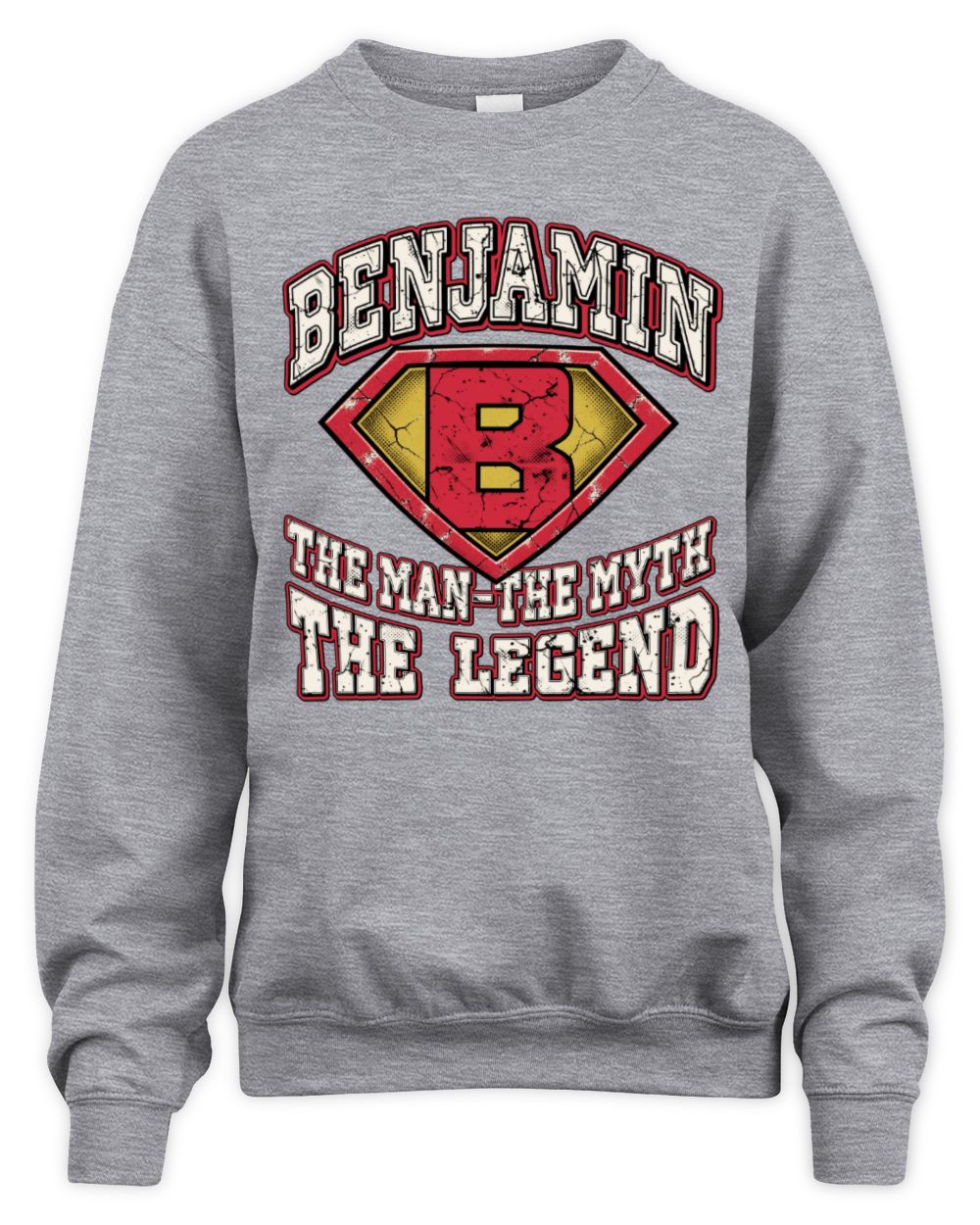 The Man The Myth The Legend Superman Graphic T-Shirt BENJAMIN M1-74 / Unisex Sweatshirt / sport grey