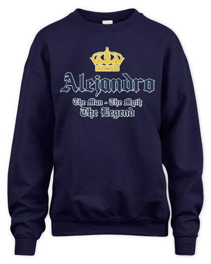 The Man The Myth The Legend Corona Beer T-Shirt ALEJANDRO M1-S83 / Unisex Sweatshirt / navy