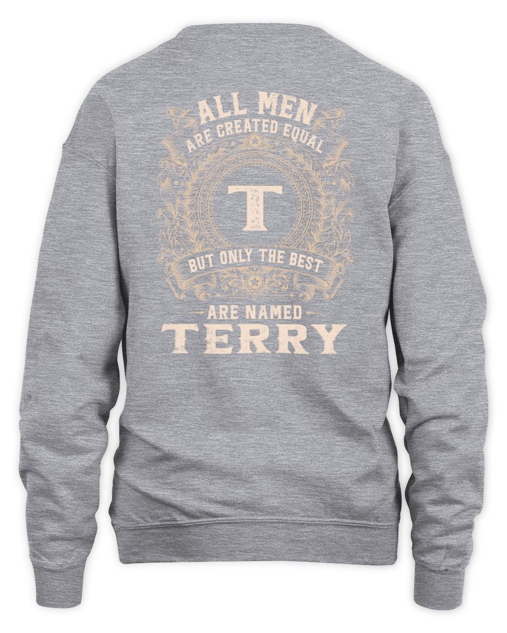 All Men Are Created Equal Cool Logo Shirt TERRY M1-60 / Unisex Sweatshirt / sport grey