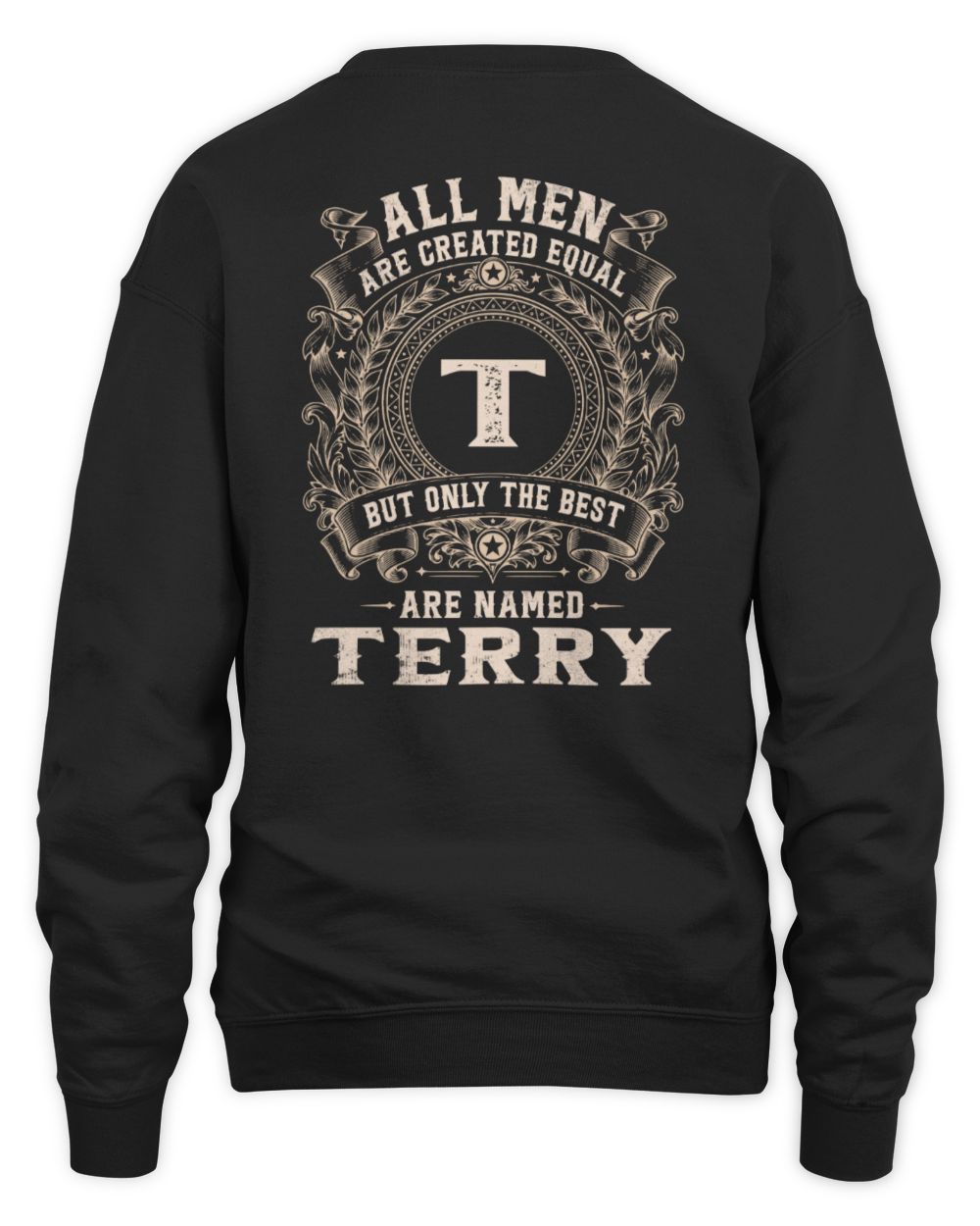 All Men Are Created Equal Cool Logo Shirt TERRY M1-60 / Unisex Sweatshirt / black