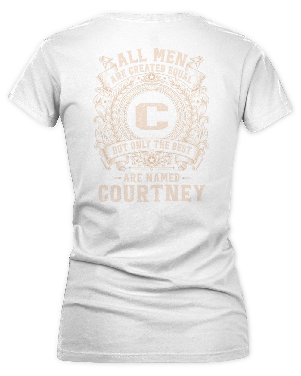 All Men Are Created Equal Cool Logo Shirt COURTNEY M1-60 / Women's V-Neck T-Shirt / white