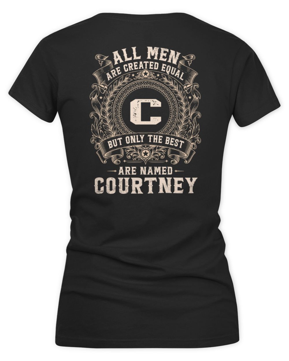 All Men Are Created Equal Cool Logo Shirt COURTNEY M1-60 / Women's V-Neck T-Shirt / black