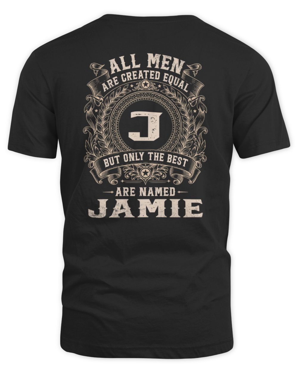 All Men Are Created Equal Cool Logo Shirt JAMIE M1-60 / Unisex Standard T-Shirt / black