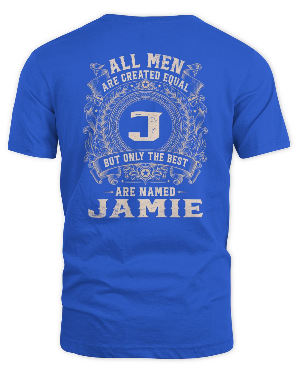 All Men Are Created Equal Cool Logo Shirt JAMIE M1-60 / Unisex Standard T-Shirt / royal