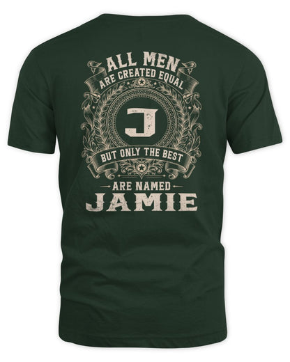 All Men Are Created Equal Cool Logo Shirt JAMIE M1-60 / Unisex Standard T-Shirt / forest green