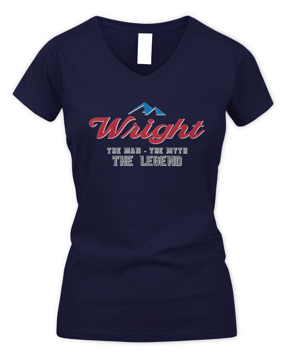 The Man The Myth The Legend Coors Light Beer T-Shirt WRIGHT M1-S84 / Women's V-Neck T-Shirt / navy
