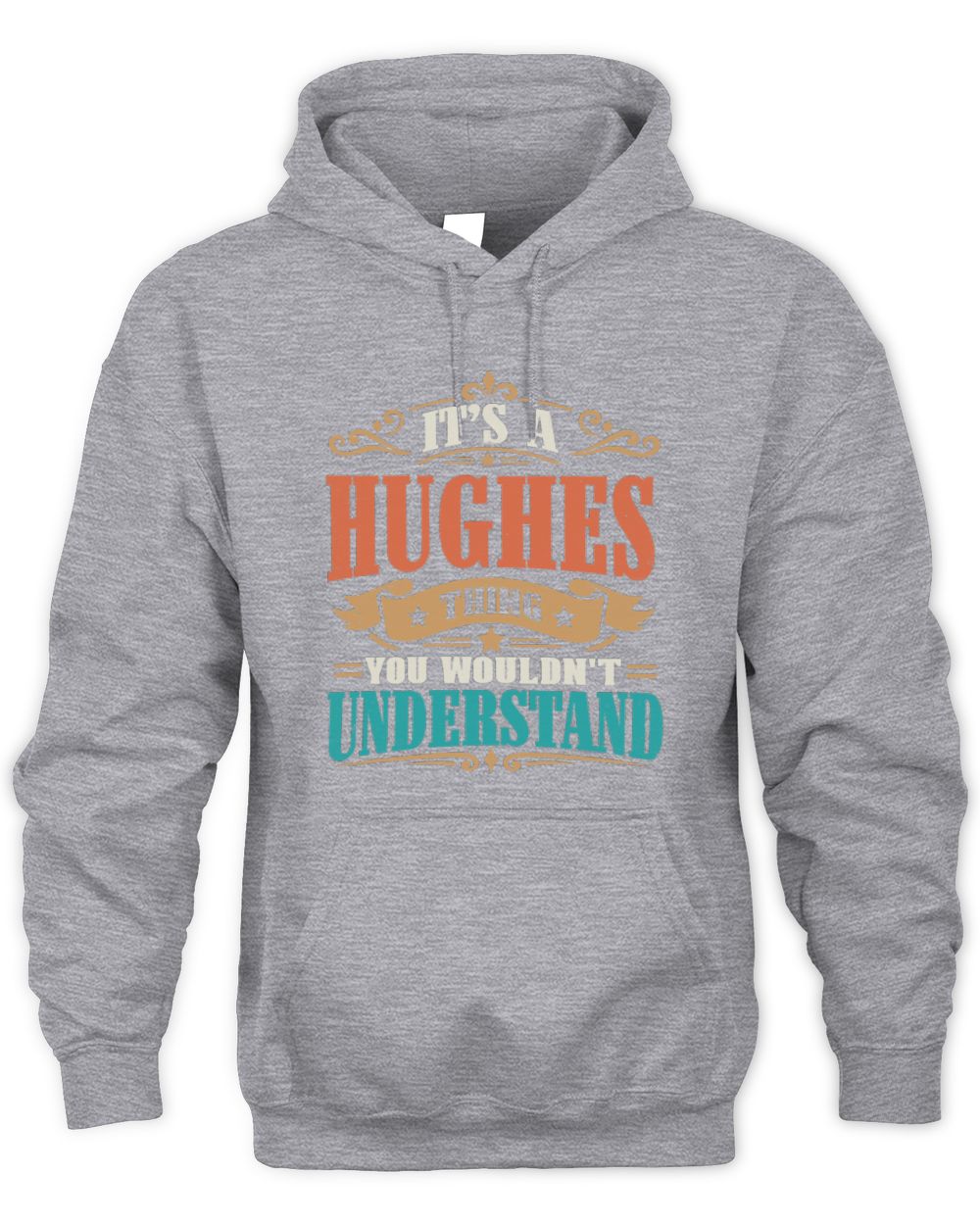 It’s a Name Thing Personalized Retro T-Shirt HUGHES M1-47 / Unisex Hoodie / sport grey