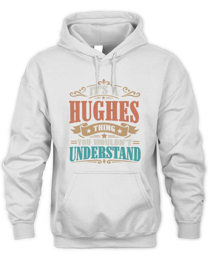 It’s a Name Thing Personalized Retro T-Shirt HUGHES M1-47 / Unisex Hoodie / white
