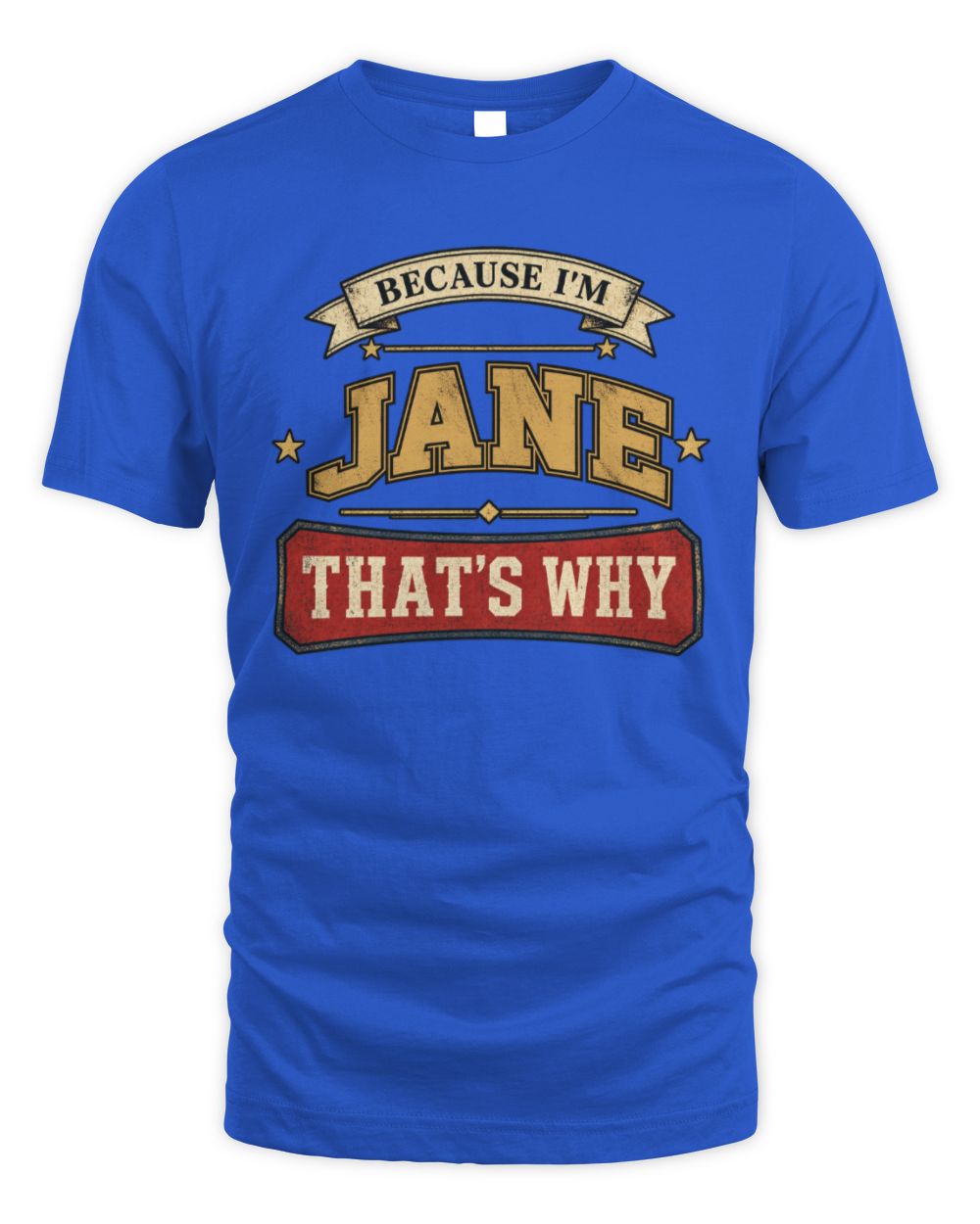 Because I'm Name That's Why Americana T-Shirt JANE M1-S88 / Unisex Standard T-Shirt / royal