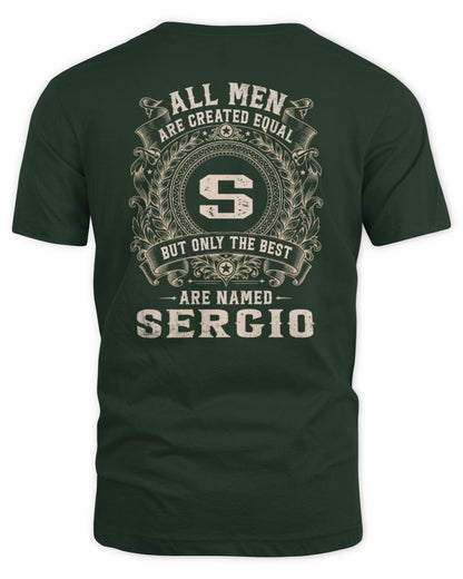 All Men Are Created Equal Cool Logo Shirt SERGIO M1-60 / Unisex Standard T-Shirt / forest green