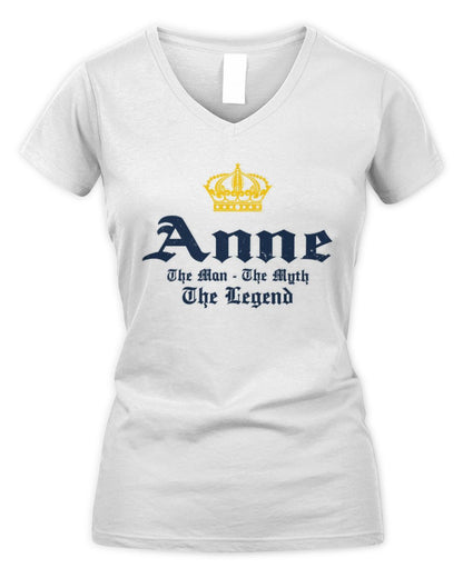 The Man The Myth The Legend Corona Beer T-Shirt ANNE M1-S83 / Women's V-Neck T-Shirt / white