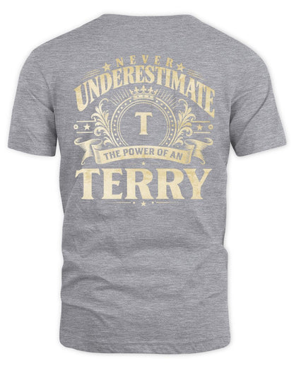 Never Underestimate Your Name Luxury Logo Shirt TERRY M1-63 / Unisex Standard T-Shirt / sport grey