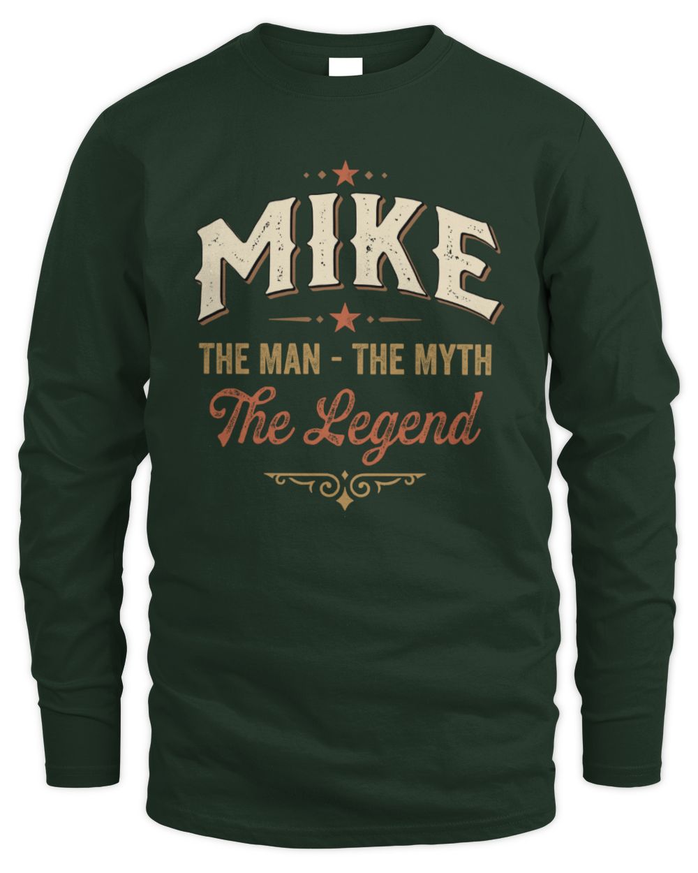 I'm Name I'm Not Rude I Just Have The Balls Funny T-Shirt MIKE M1-77 / Men's Long Sleeved T-Shirt / forest green