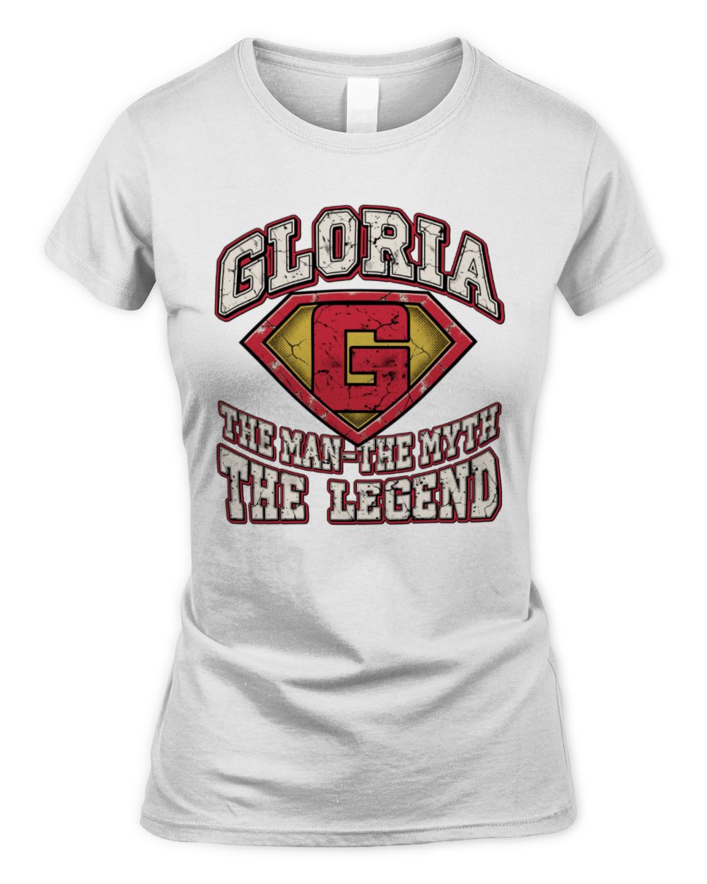 The Man The Myth The Legend Superman Graphic T-Shirt GLORIA M1-74 / Women's Standard T-Shirt / white