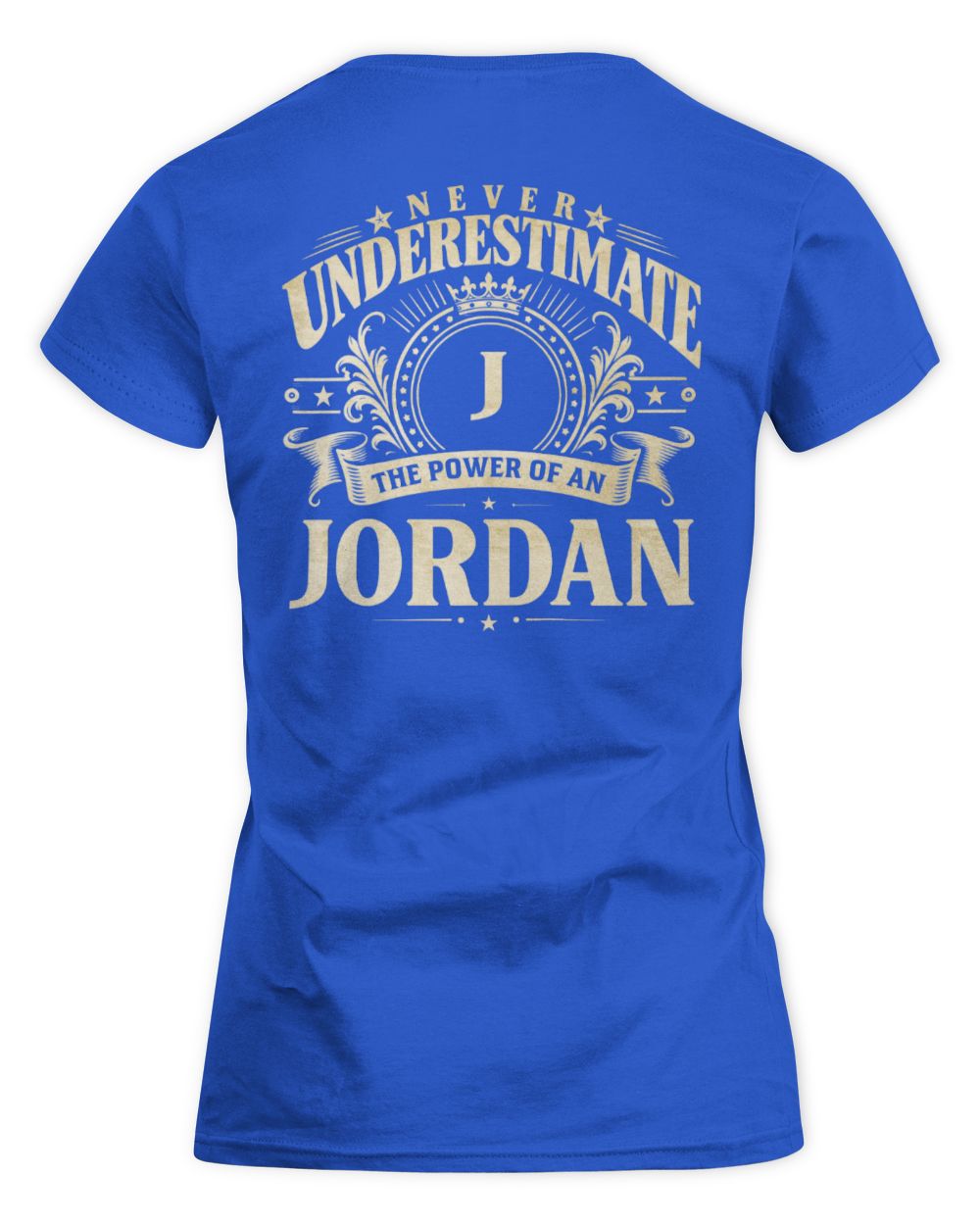Never Underestimate Your Name Luxury Logo Shirt JORDAN M1-63 / Women's Standard T-Shirt / royal
