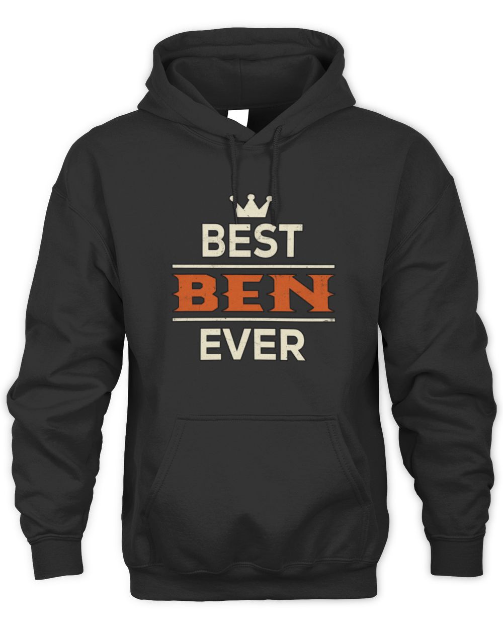 Best Your Name With Crown Shirt BEN M1-59 / Unisex Hoodie / black
