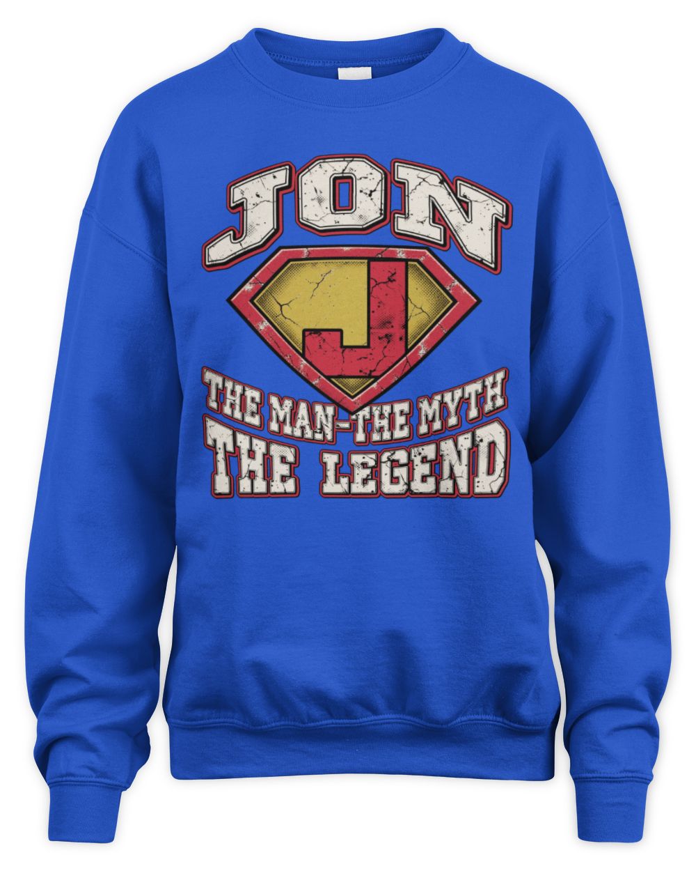 The Man The Myth The Legend Superman Graphic T-Shirt JON M1-74 / Unisex Sweatshirt / royal