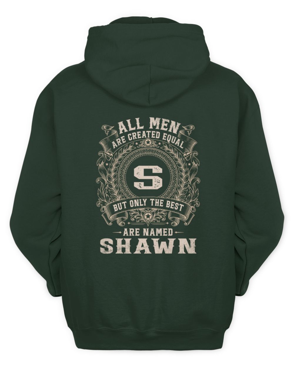 All Men Are Created Equal Cool Logo Shirt SHAWN M1-60 / Unisex Hoodie / forest green