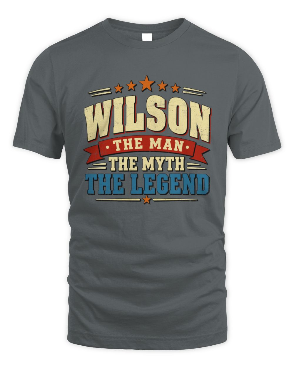 The Man The Myth The Legend Ribbon Vintage T-Shirt WILSON M1-56 / Unisex Standard T-Shirt / charcoal