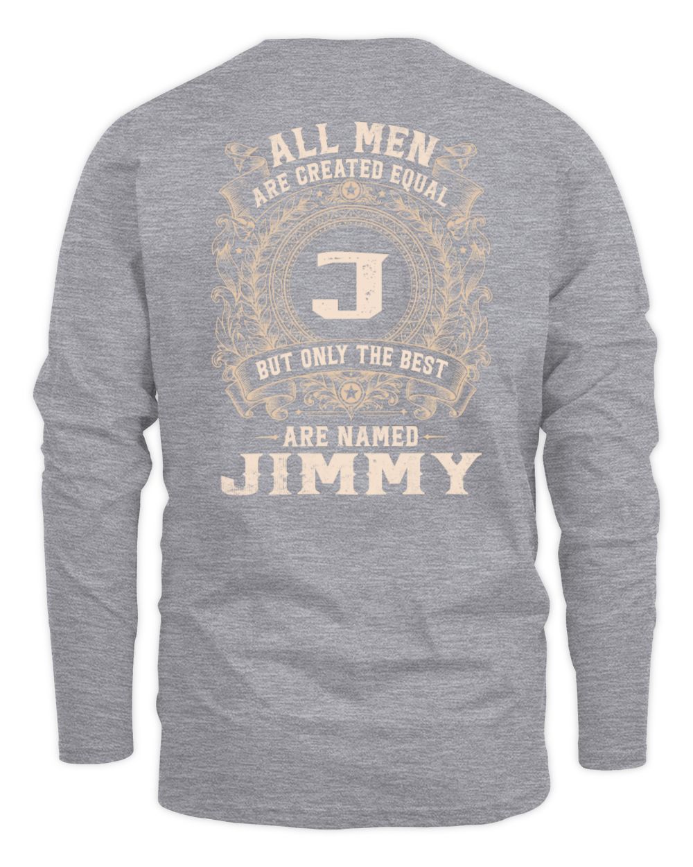 All Men Are Created Equal Cool Logo Shirt JIMMY M1-60 / Men's Long Sleeved T-Shirt / sport grey
