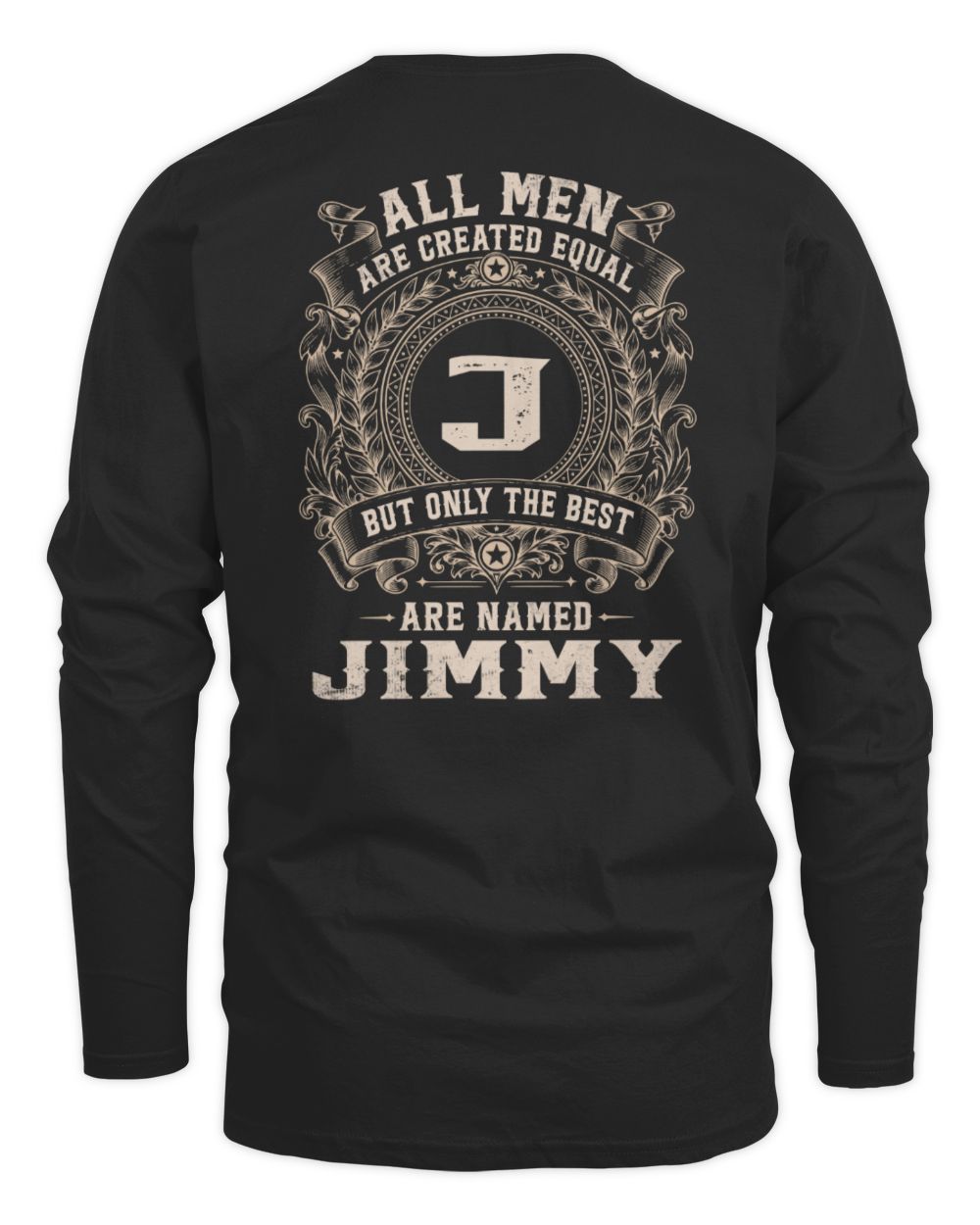 All Men Are Created Equal Cool Logo Shirt JIMMY M1-60 / Men's Long Sleeved T-Shirt / black