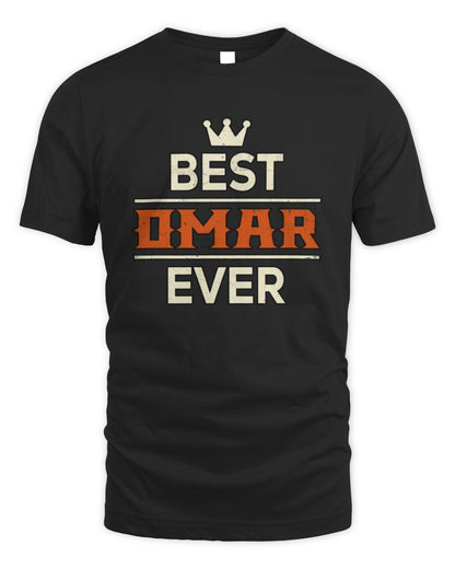 Best Your Name With Crown Shirt OMAR M1-59 / Unisex Standard T-Shirt / black