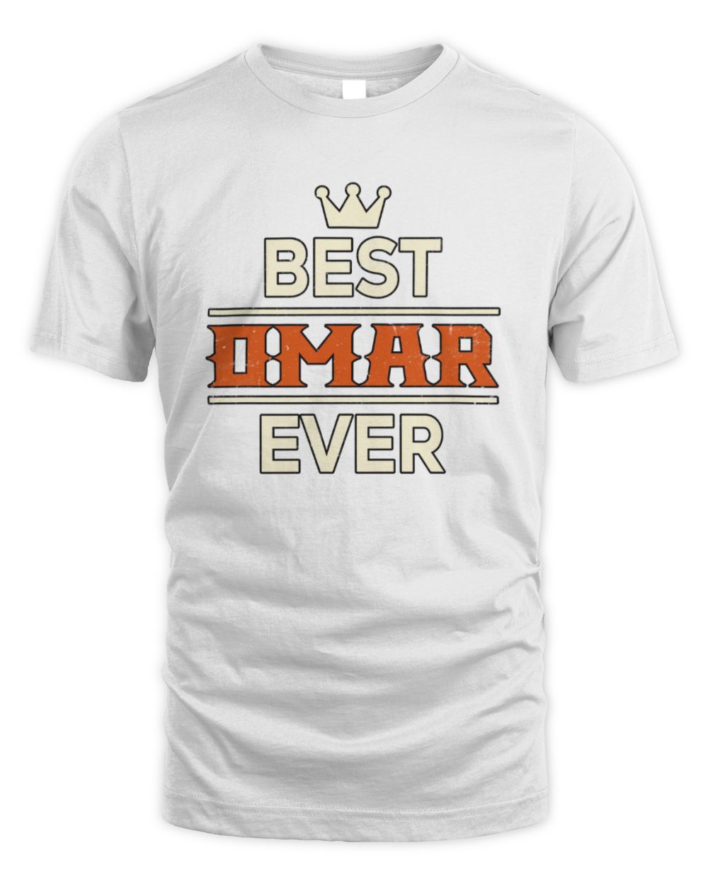 Best Your Name With Crown Shirt OMAR M1-59 / Unisex Standard T-Shirt / white