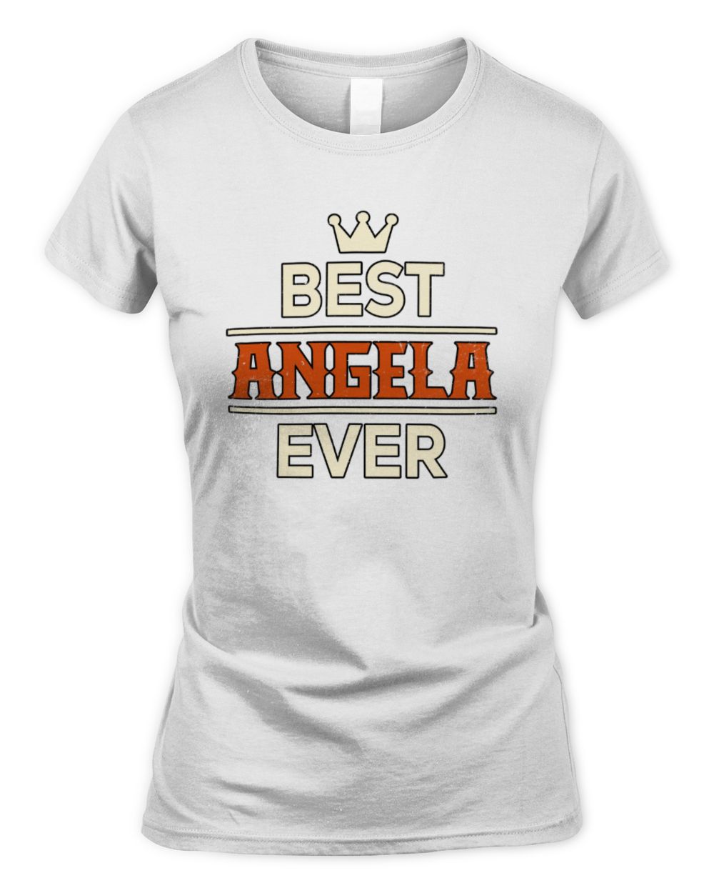Best Your Name With Crown Shirt ANGELA M1-59 / Women's Standard T-Shirt / white