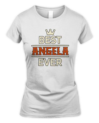 Best Your Name With Crown Shirt ANGELA M1-59 / Women's Standard T-Shirt / white