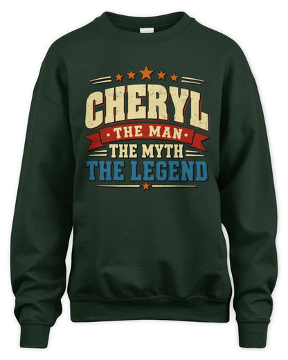 The Man The Myth The Legend Ribbon Vintage T-Shirt CHERYL M1-56 / Unisex Sweatshirt / forest green