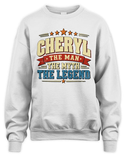 The Man The Myth The Legend Ribbon Vintage T-Shirt CHERYL M1-56 / Unisex Sweatshirt / white