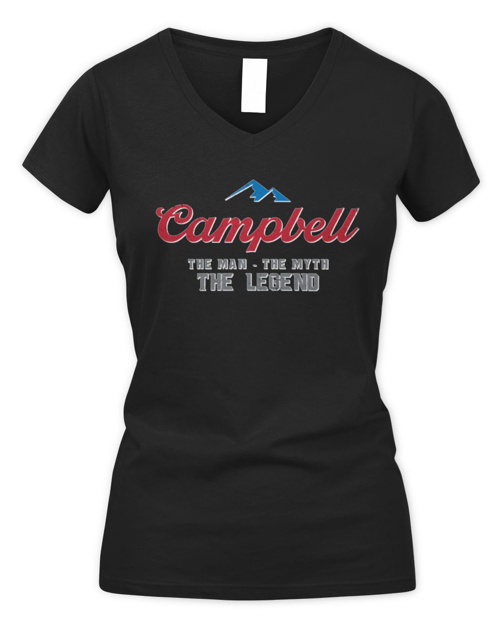 The Man The Myth The Legend Coors Light Beer T-Shirt CAMPBELL M1-S84 / Women's V-Neck T-Shirt / black