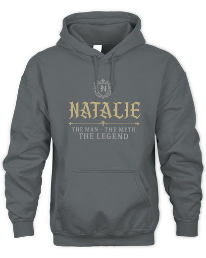 The Man The Myth The Legend Western Shirt NATALIE M1-78 / Unisex Hoodie / charcoal