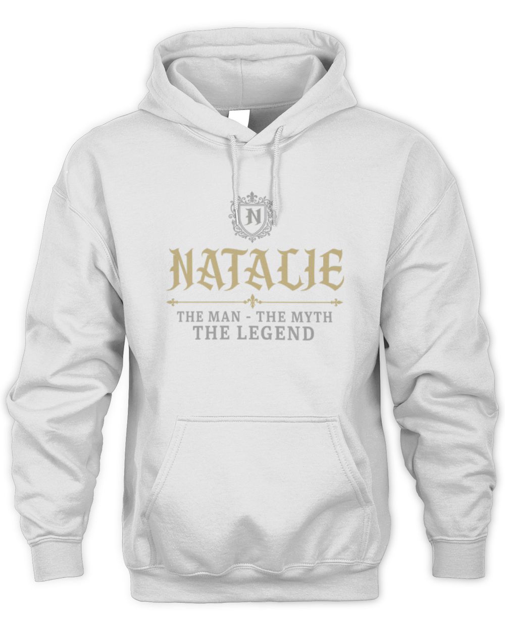 The Man The Myth The Legend Western Shirt NATALIE M1-78 / Unisex Hoodie / white