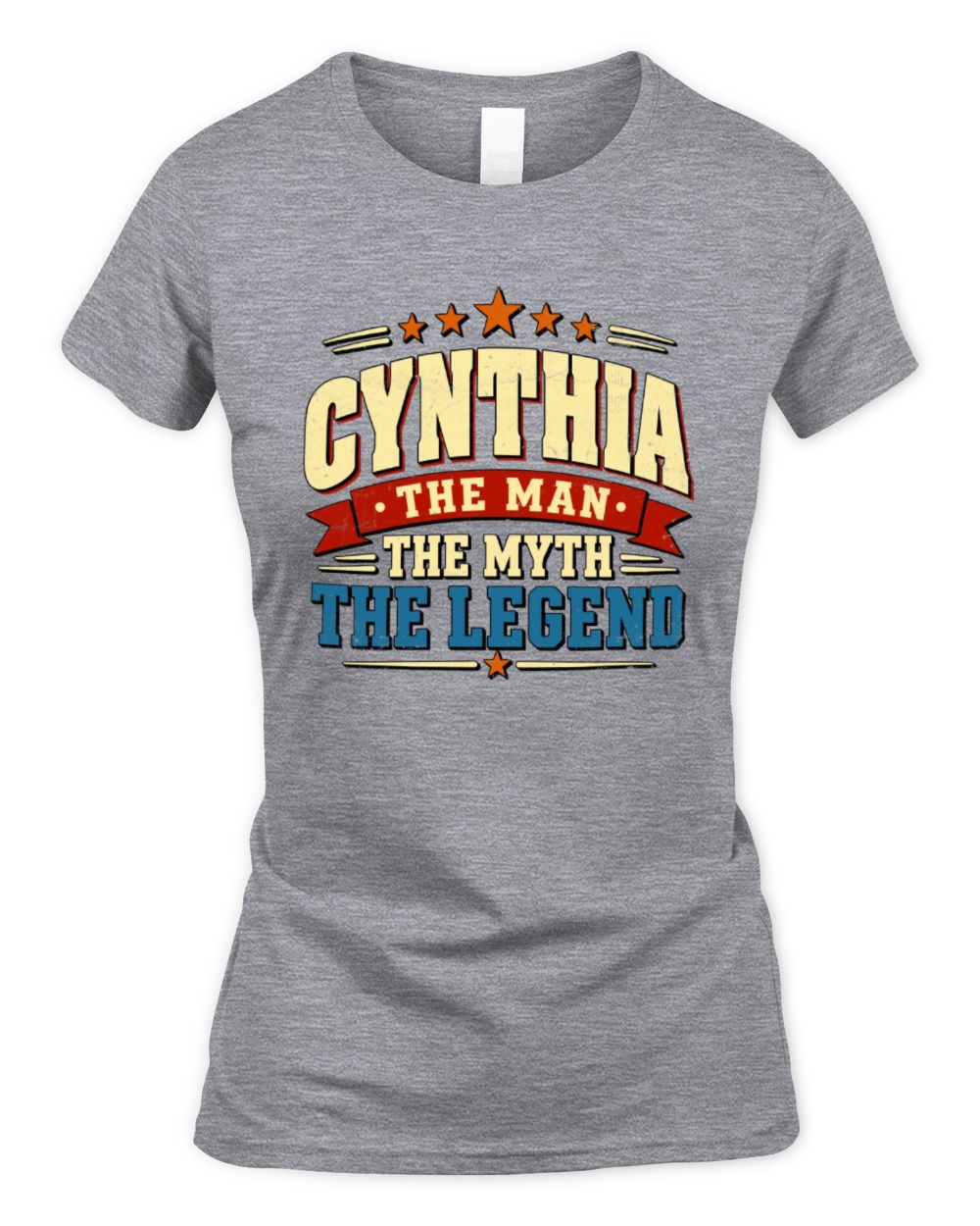 The Man The Myth The Legend Ribbon Vintage T-Shirt CYNTHIA M1-56 / Women's Standard T-Shirt / sport grey