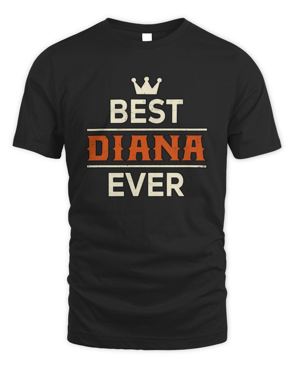 Best Your Name With Crown Shirt DIANA M1-59 / Unisex Standard T-Shirt / black