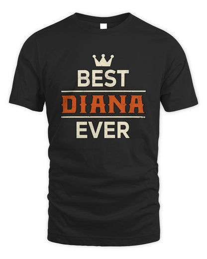 Best Your Name With Crown Shirt DIANA M1-59 / Unisex Standard T-Shirt / black