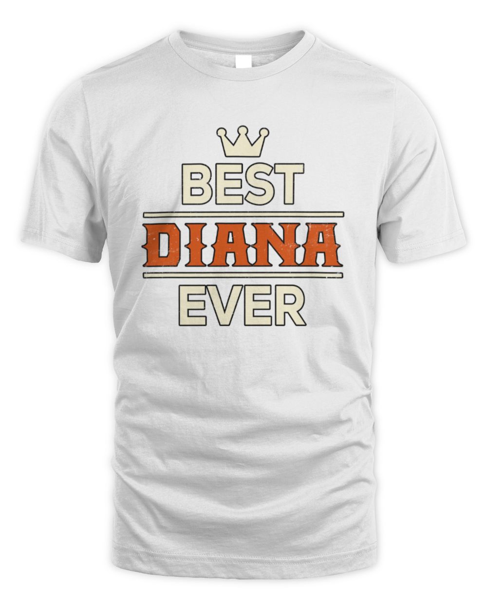Best Your Name With Crown Shirt DIANA M1-59 / Unisex Standard T-Shirt / white