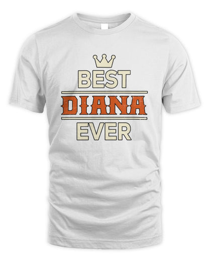Best Your Name With Crown Shirt DIANA M1-59 / Unisex Standard T-Shirt / white