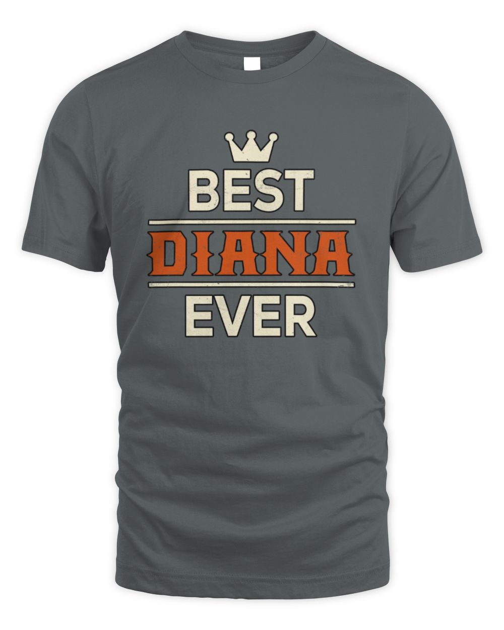 Best Your Name With Crown Shirt DIANA M1-59 / Unisex Standard T-Shirt / charcoal