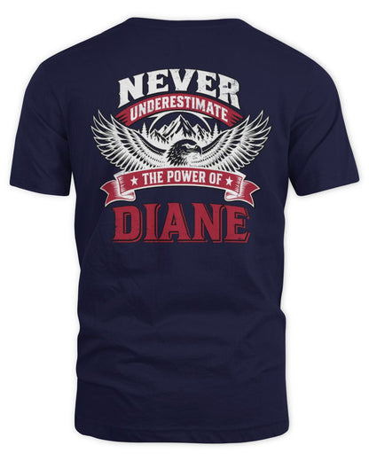Never Underestimate Your Name Eagle Mountain Shirt DIANE M1-61 / Unisex Standard T-Shirt / navy