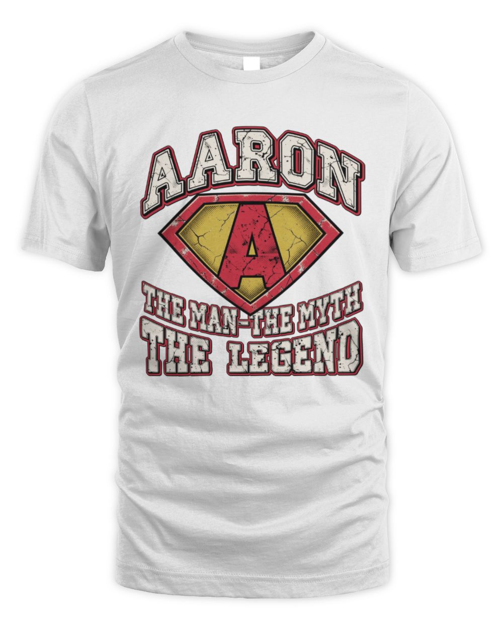 The Man The Myth The Legend Superman Graphic T-Shirt AARON M1-74 / Unisex Standard T-Shirt / white