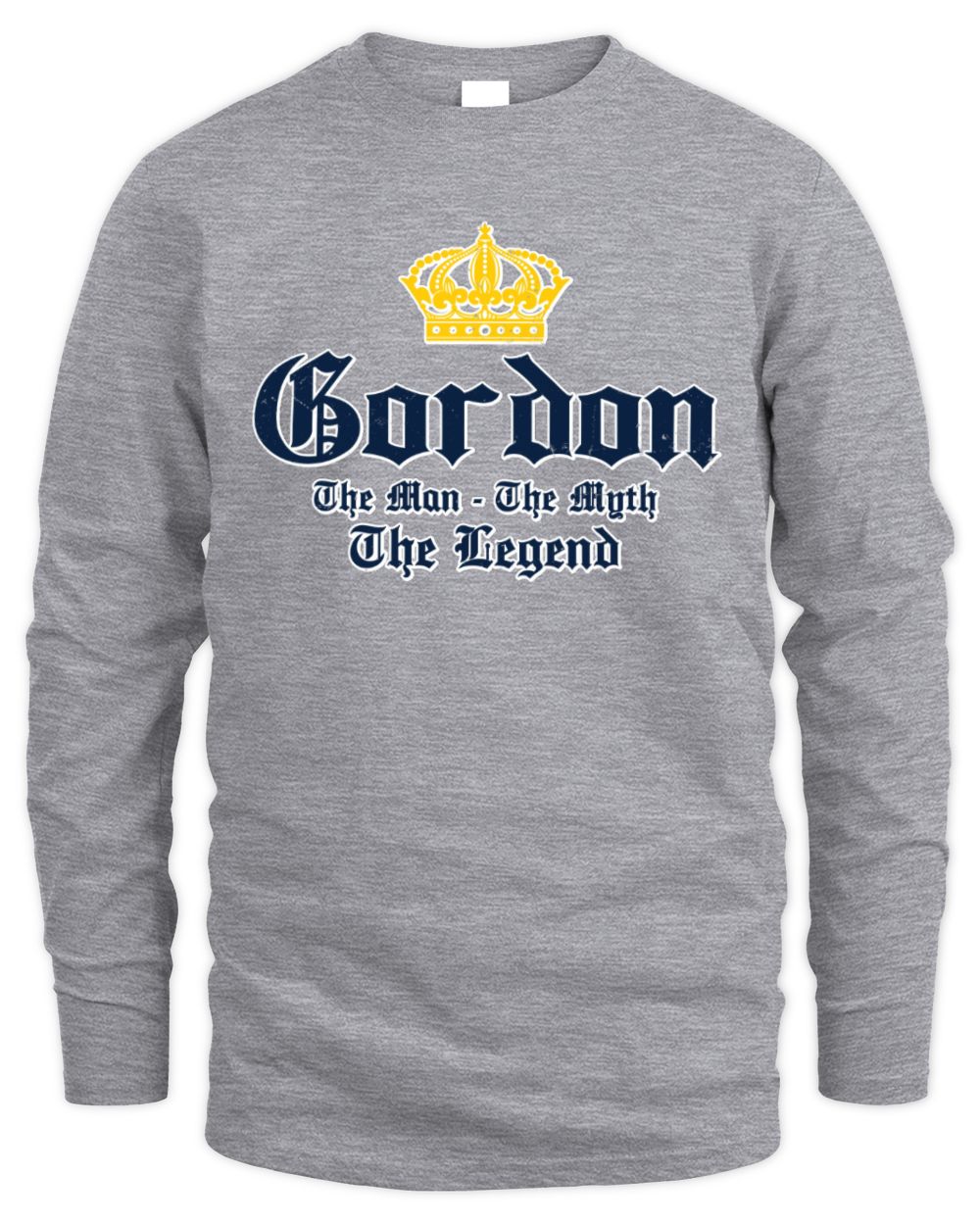 The Man The Myth The Legend Corona Beer T-Shirt GORDON M1-S83 / Men's Long Sleeved T-Shirt / sport grey