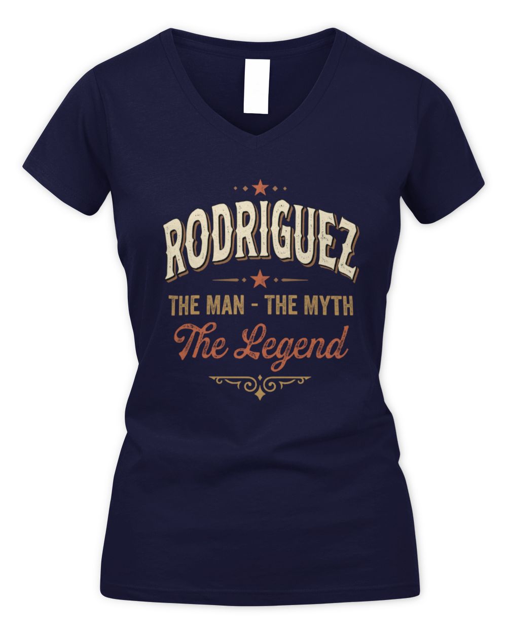 I'm Name I'm Not Rude I Just Have The Balls Funny T-Shirt RODRIGUEZ M1-77 / Women's V-Neck T-Shirt / navy
