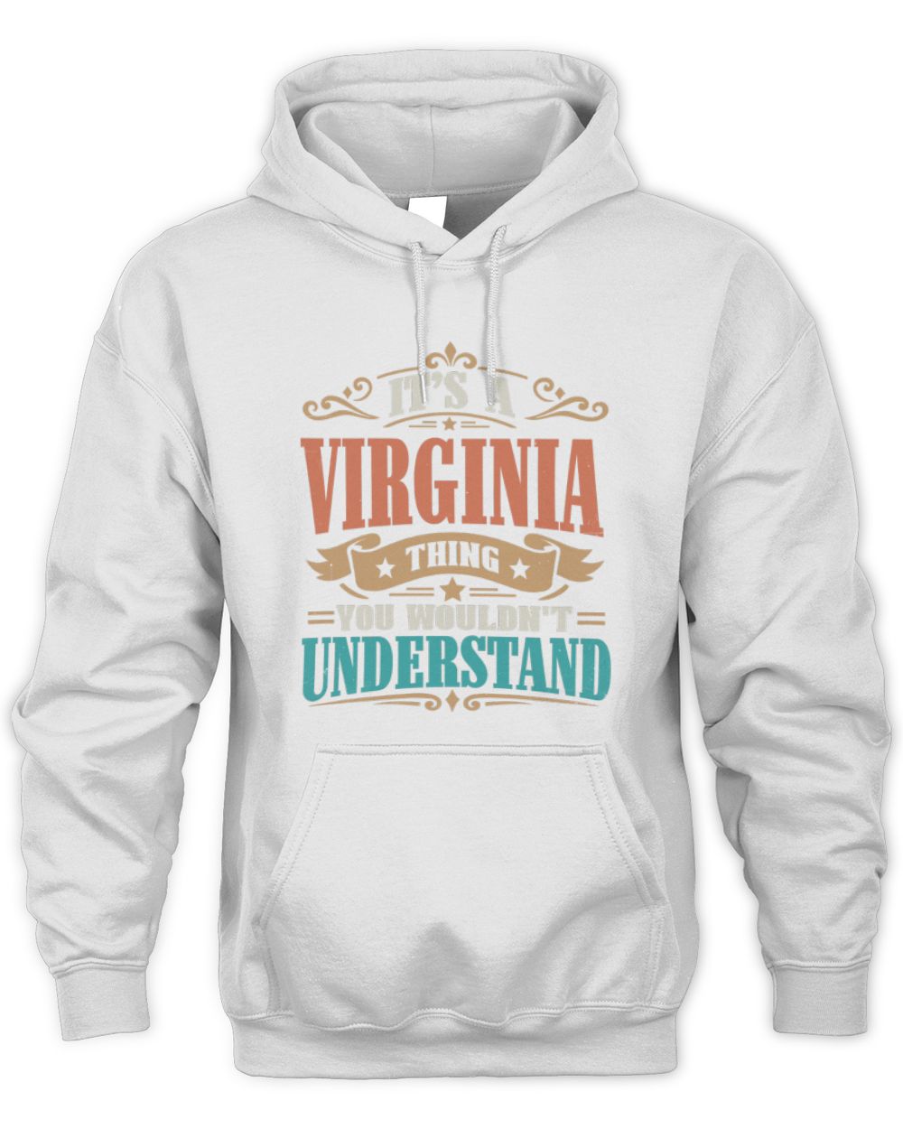 It’s a Name Thing Personalized Retro T-Shirt VIRGINIA M1-47 / Unisex Hoodie / white