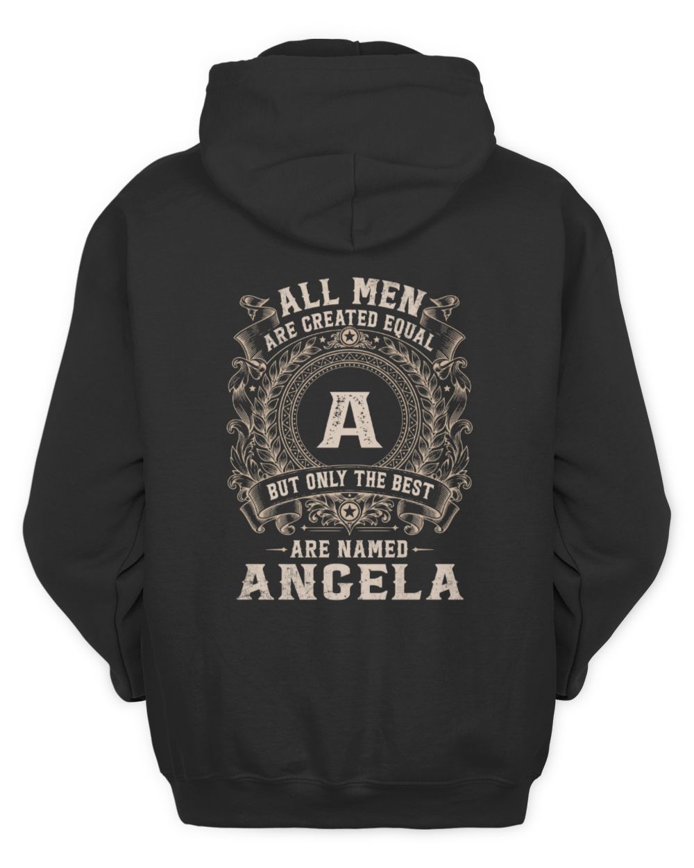 All Men Are Created Equal Cool Logo Shirt ANGELA M1-60 / Unisex Hoodie / black