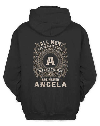 All Men Are Created Equal Cool Logo Shirt ANGELA M1-60 / Unisex Hoodie / black