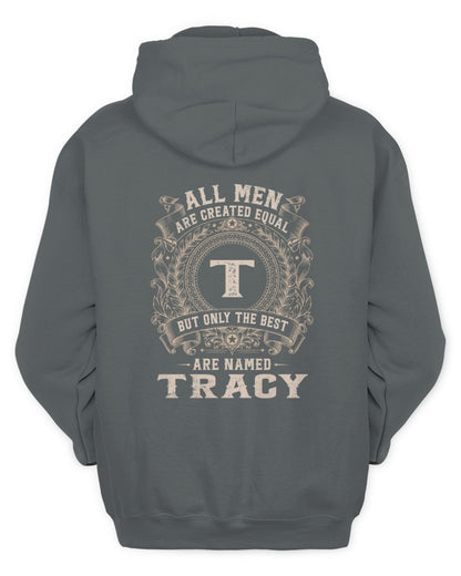 All Men Are Created Equal Cool Logo Shirt TRACY M1-60 / Unisex Hoodie / charcoal