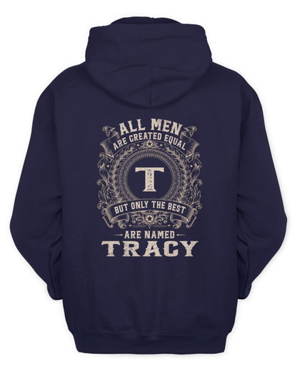 All Men Are Created Equal Cool Logo Shirt TRACY M1-60 / Unisex Hoodie / navy
