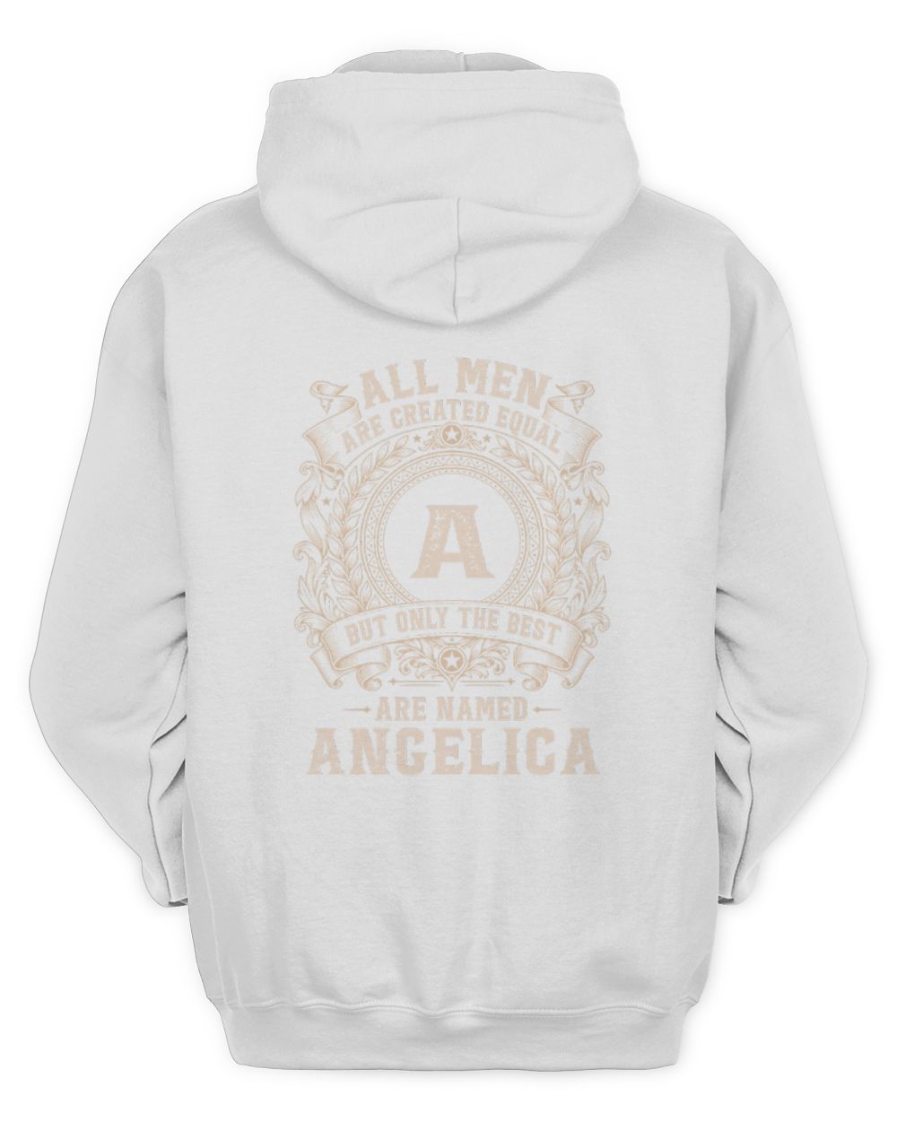 All Men Are Created Equal Cool Logo Shirt ANGELICA M1-60 / Unisex Hoodie / white